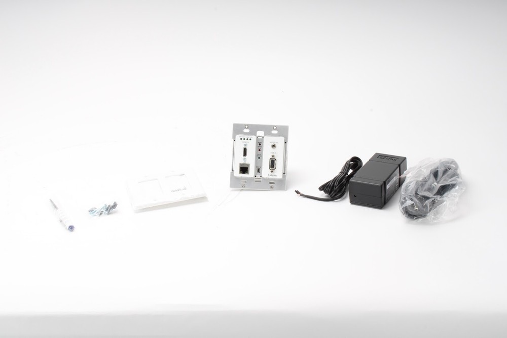 Extron XTP T UWP 202 White 2-Input Wallplate Transmitter With Accessories