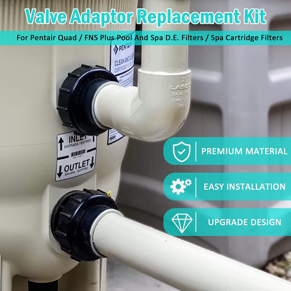 270100 Valve Adaptor Replacement Kit for Pentair Quad D.E.and Clear Plus Filter