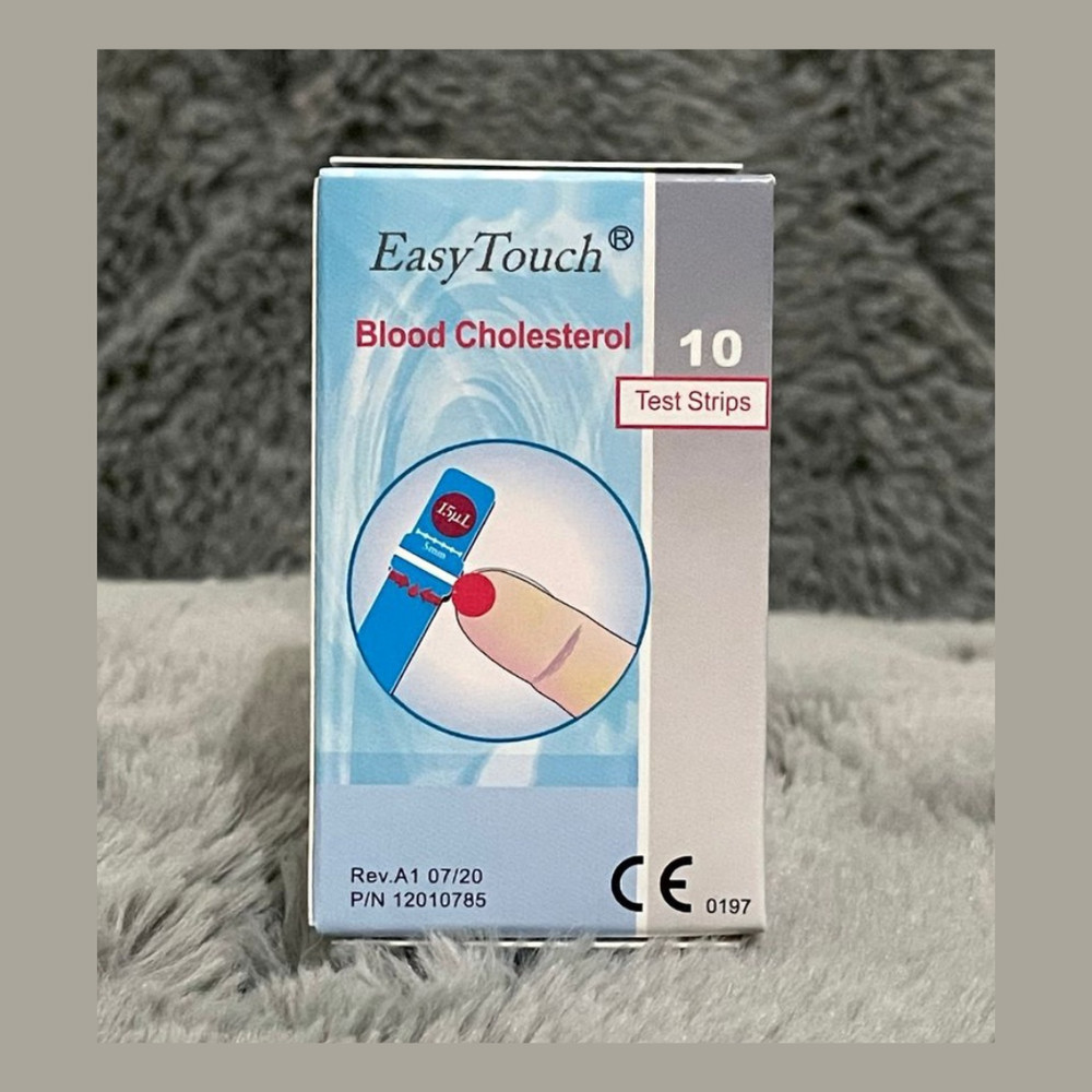 Easy Touch Test Strips - 10 Test Strips For BLOOD CHOLESTEROL Level Check
