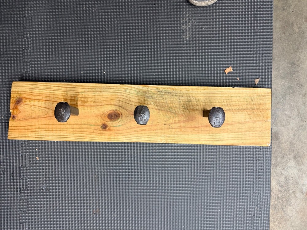 railroad spike coat rack