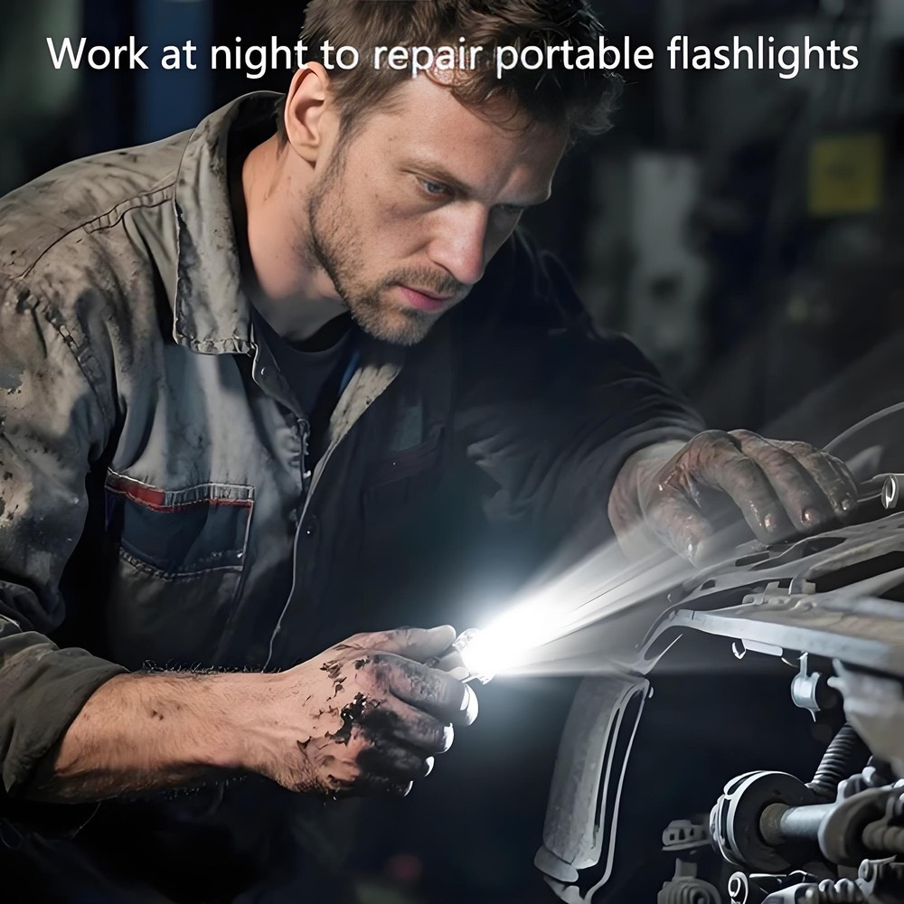 2PCS Portable Rechargeable Bright Keychain Flashlight Charger,Emboadlie Mode AE