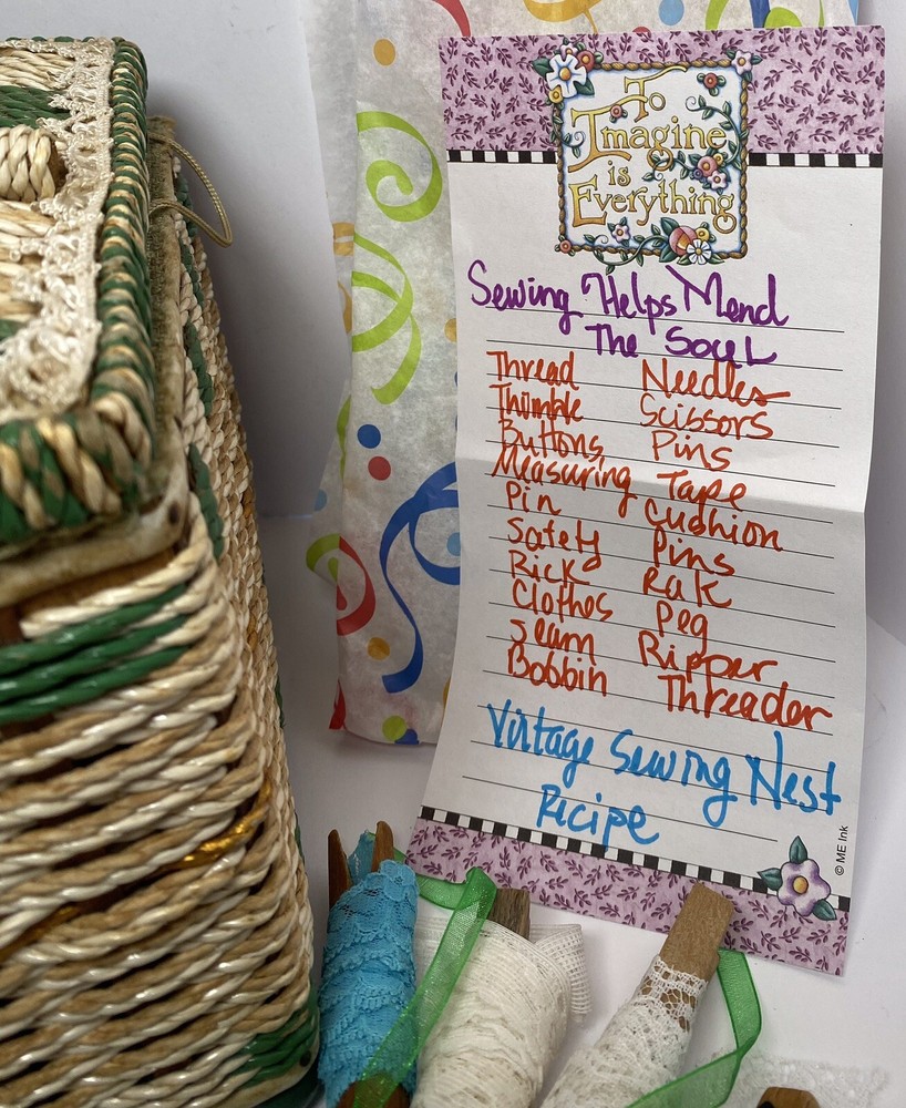 Sewing Basket Notions Keepsake Kit 200