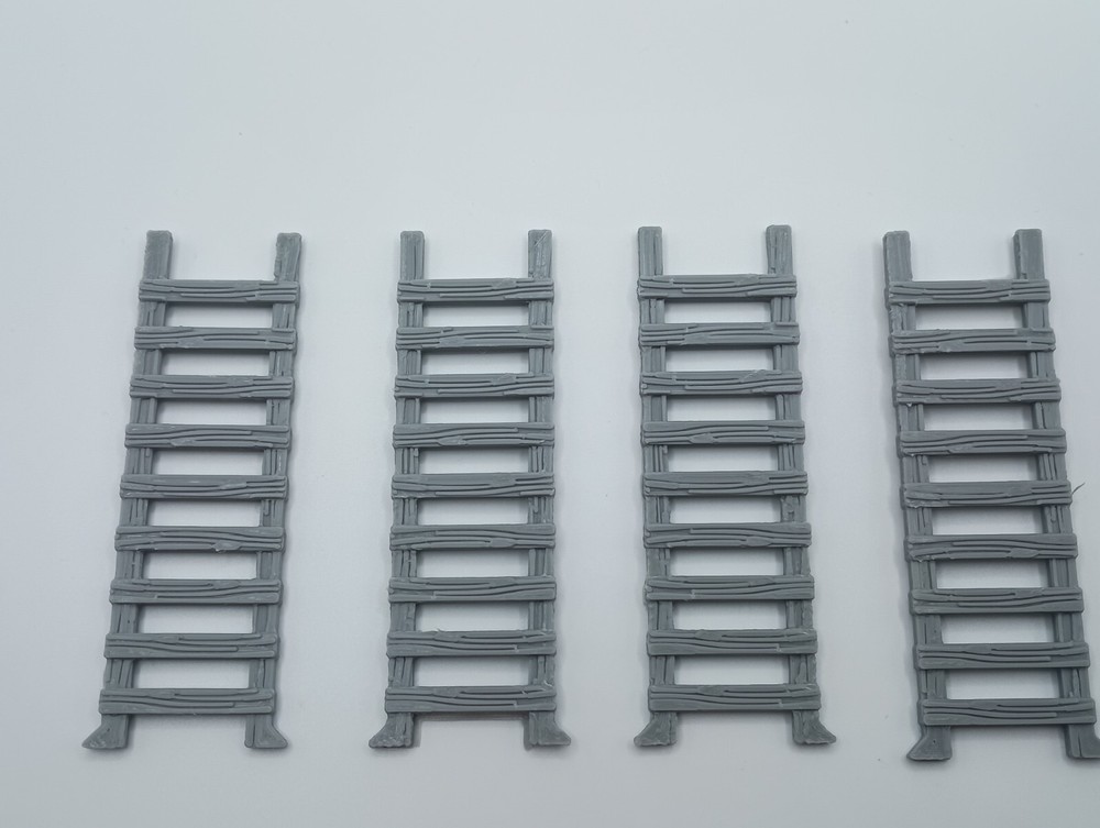 4" Ladders x4 - 32mm Scale - Scatter Terrain - D&D - Pathfinder - Pillage