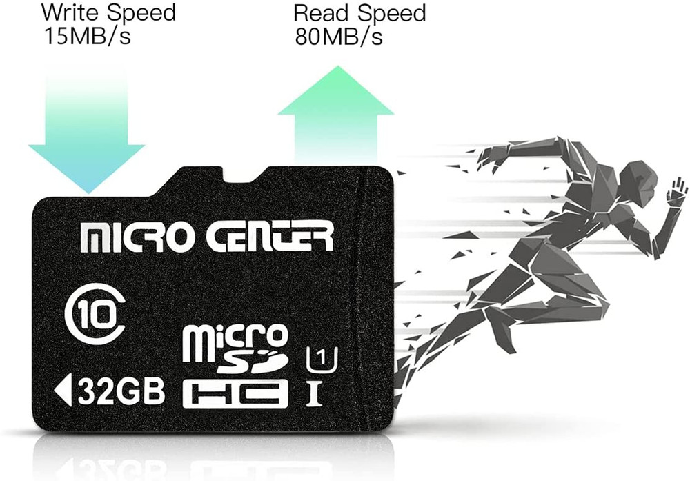 Micro Center 32GB Class 10 Microsdhc Flash Memory Card with Adapter for Mobile D