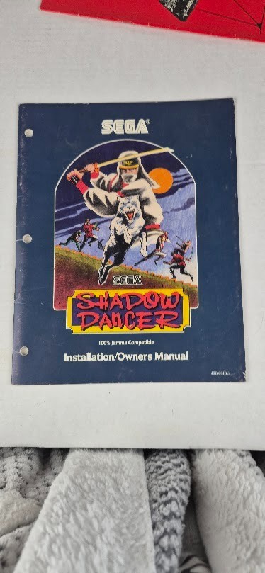 Original SHADOW DANCER Sega  arcade Video game manual