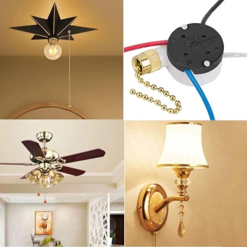 Ceiling Fan Switch Zing Ear ZE-208s E89885 3 Speed 4 Wire Pull 1 Piece Brass