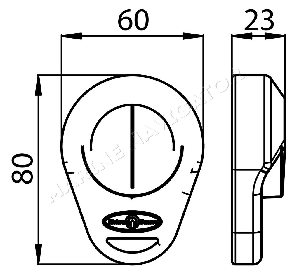 MIZAR hand compass in yellow