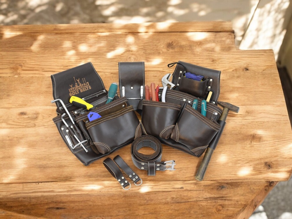 Leather Tool Belt for Construction, carpenter - Adjustable, tool belt, & comfort