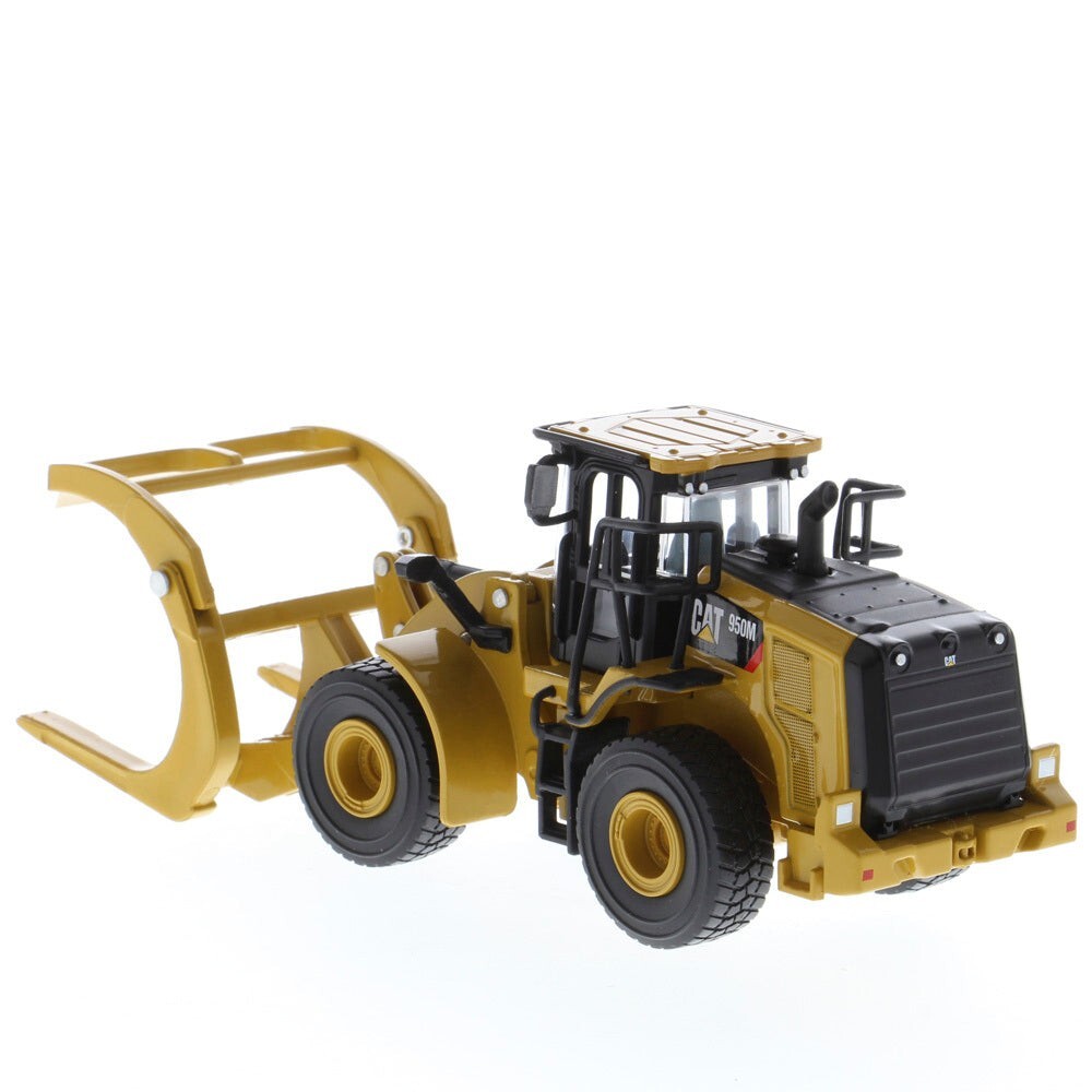 CAT 950 M Wheel Loader w/ Log Fork & Bucket 1:64 Scale - Diecast Masters 85635