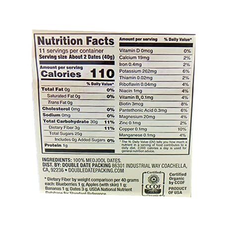 Double Date Organic Premium Medjool Dates 32 Ounce