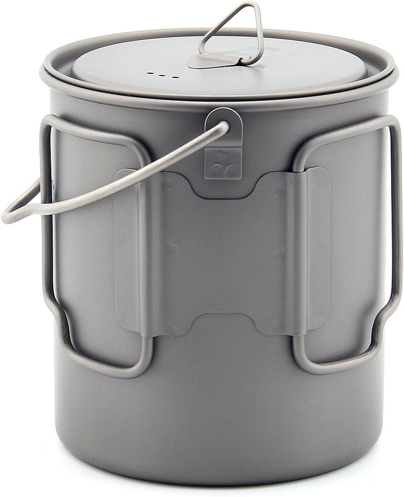 Titanium 750Ml Pot with Bail Handle for Ultralight Camping, Backpacking Cookware
