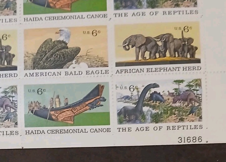 Scott 1387-90, 6 cent, Natural History, Sheet