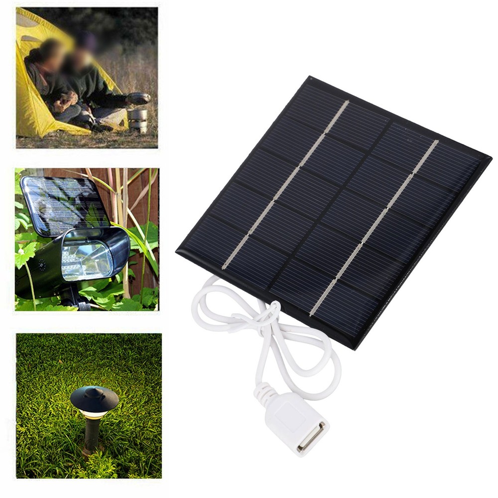 Portable Solar Panel 5W 5V Excellent Low Light Performance Compact Design