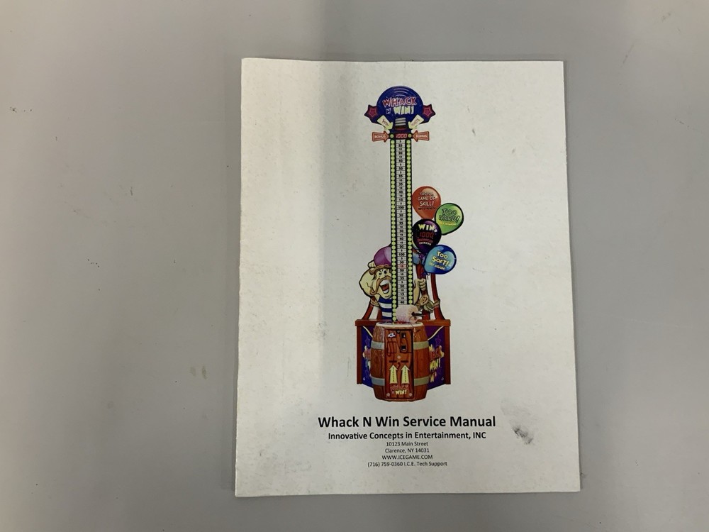 Whack N Win Arcade Game service Manual
