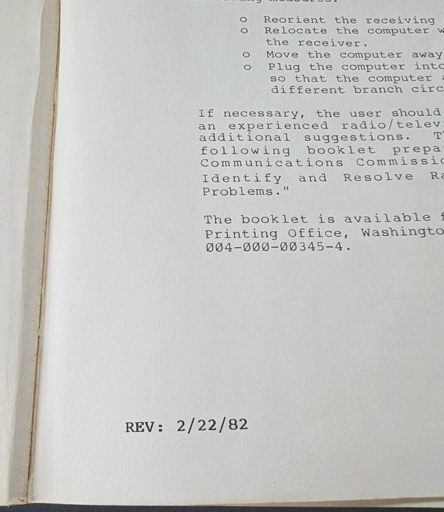 Osborne 1 User's Reference Guide Manual Original Vintage 1982 Computer