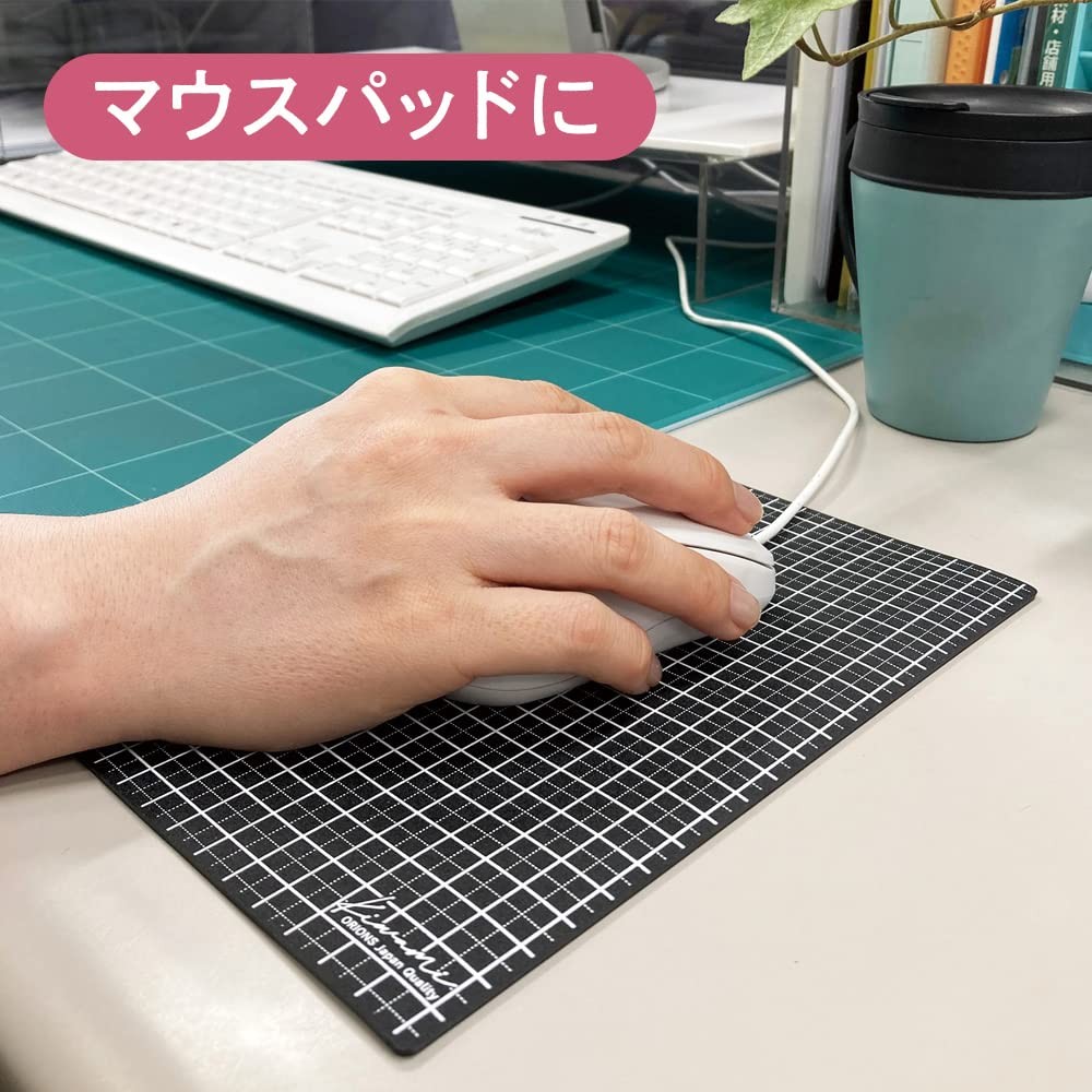 Underlay writing mat B6 black grid WMS-B6-BL