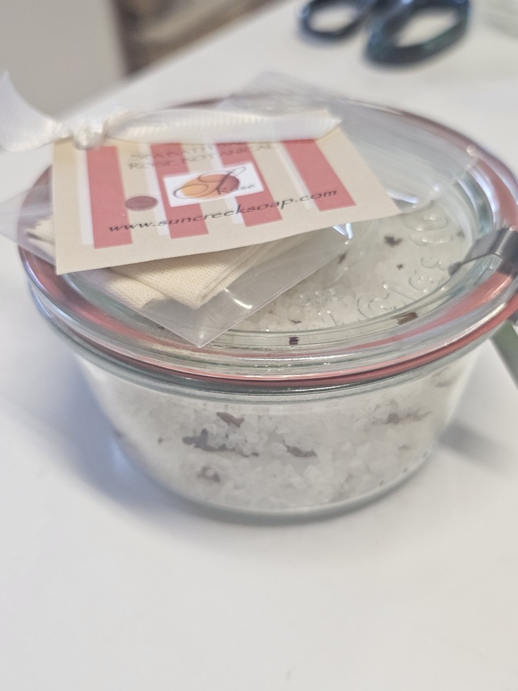 Handmade Spa Bath Salts With Rose Botanical B