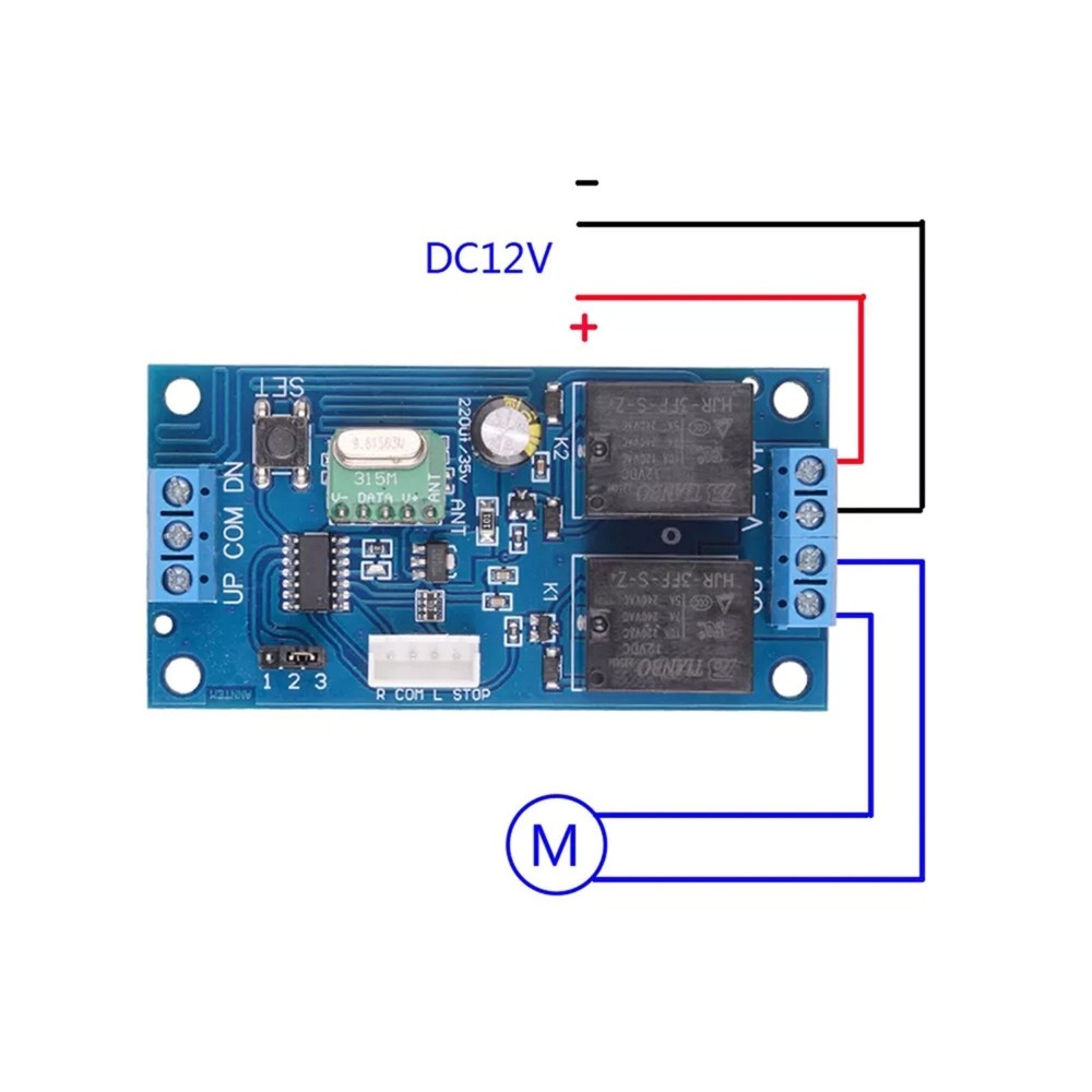 Motor Wireless Remote 12V Switch 2 Channel RF433MHz Remote Control Universal