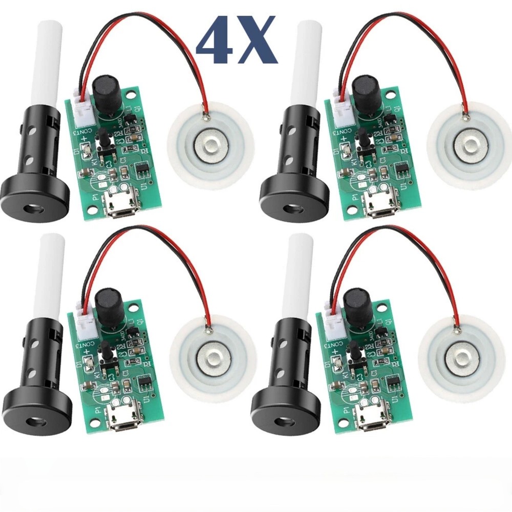 For DIY Humidifier Project 4PCS Ultrasonic Mist Maker Driver Board Atomizer Kit