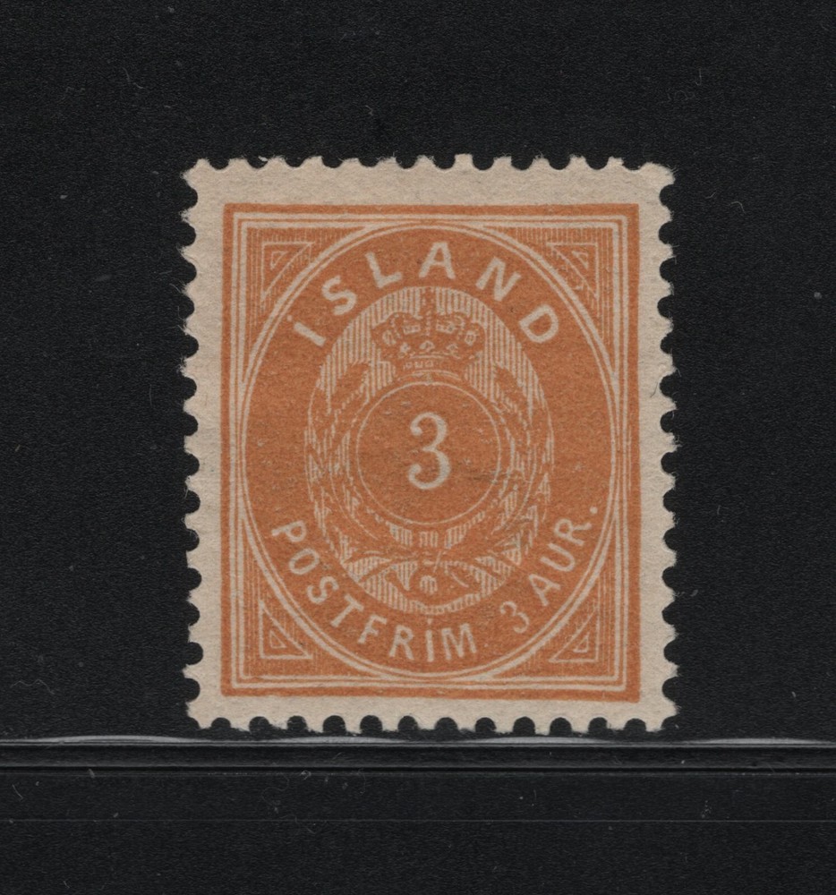 ICELAND SC#21 -- VF -- NO GUM - PERF 13 - SMALL 3