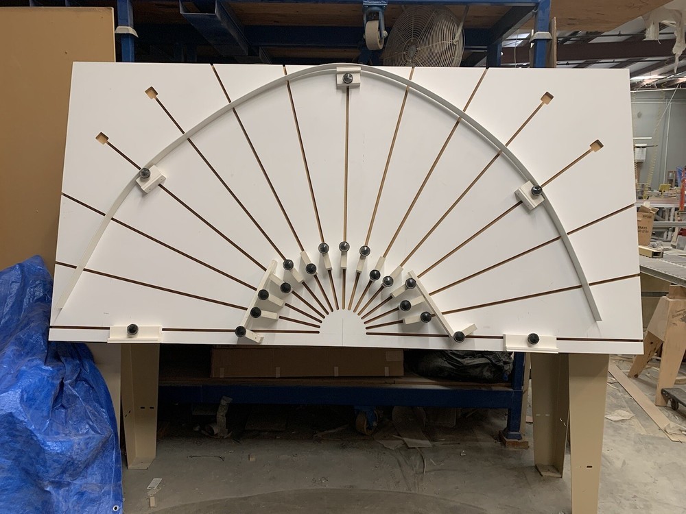 Arch Setup Table AVBCO - 15 adjusting knobs 96” x 48” Shutters Manufacturing