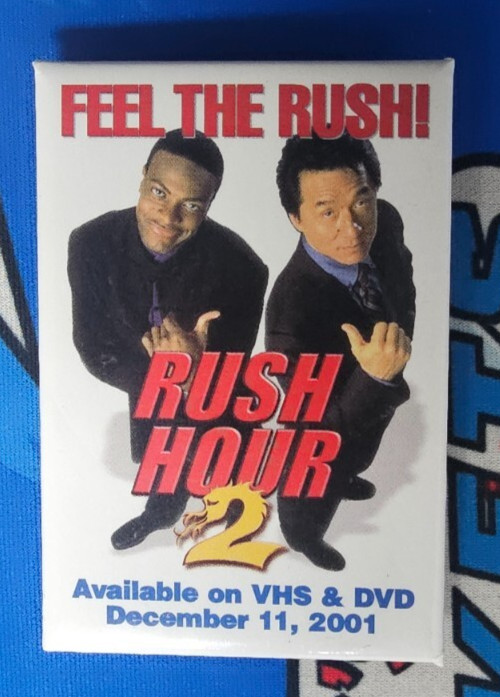 Rush Hour 2 2001 Promo DVD/VHS Button Pin