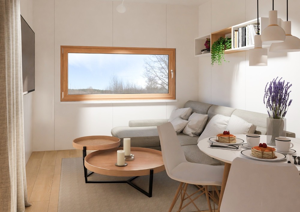Tiny house, mobile holiday home with equipment