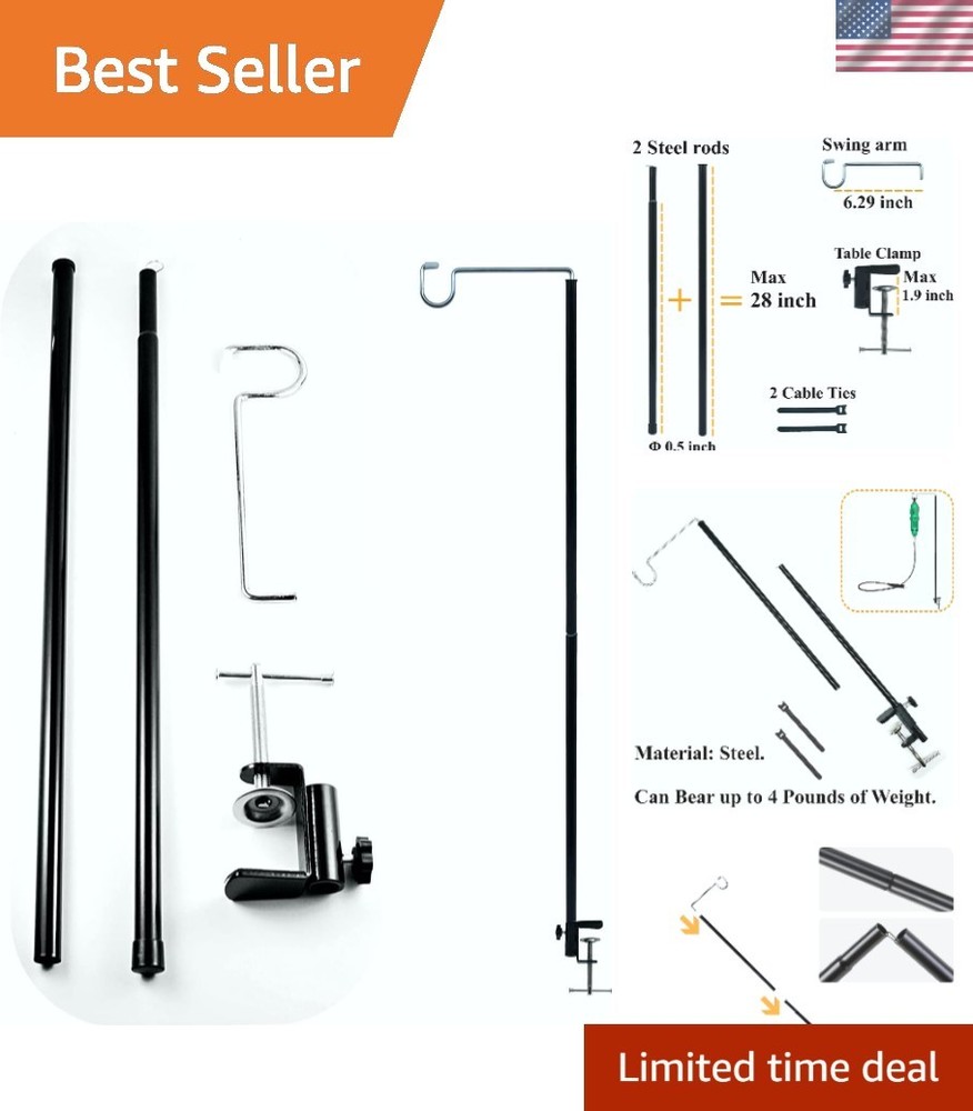 Compact Alloy Steel Motor Stand with Robust Clamping & Swing Functionality