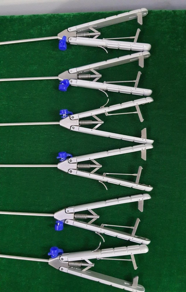 6pc Laparoscopic V-Shape Needle Holder 5mmx330mm Endoscopy Surgical Instruments