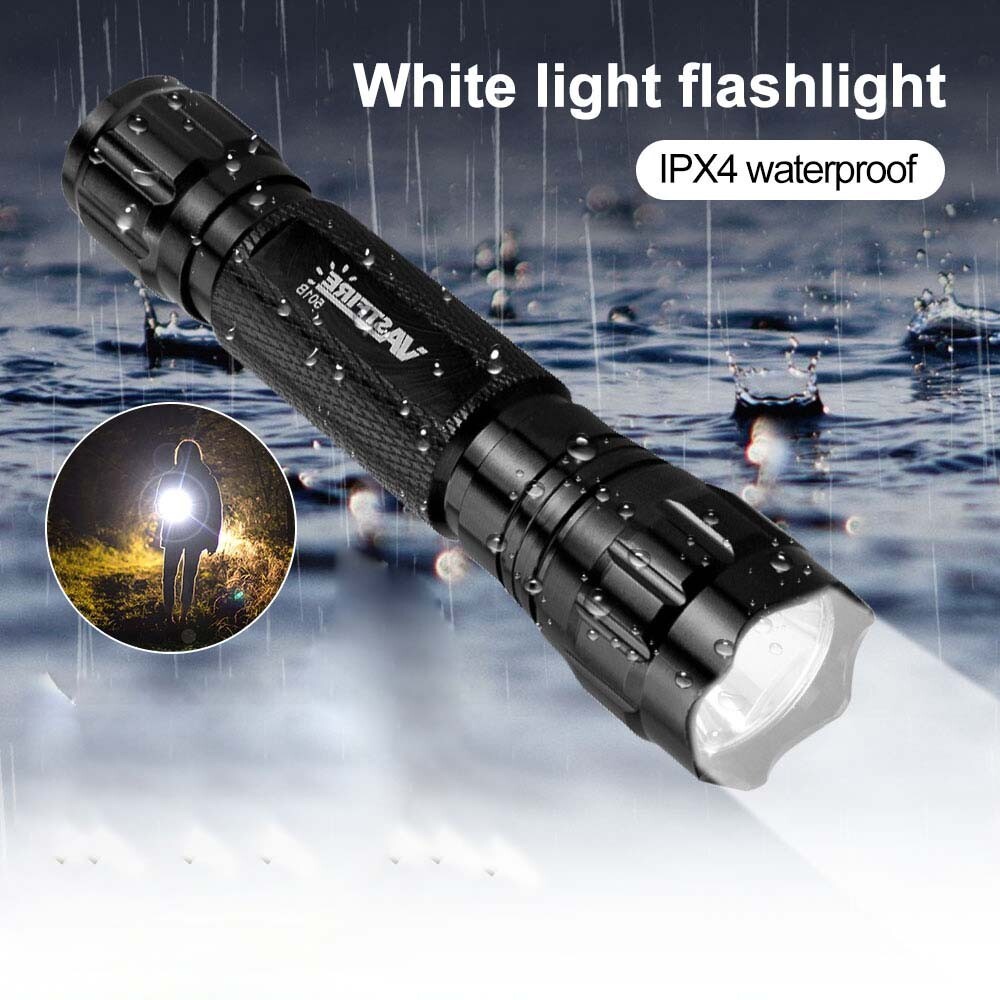 Powerful LED Flashlight Hunting Light Night Torch Scope Mount w/ Side 20mm Rail