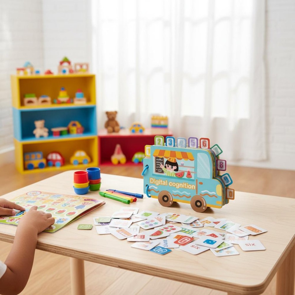 Reusable Sticker Book Develops Hands-On Ability Number Cognition Quiet Book