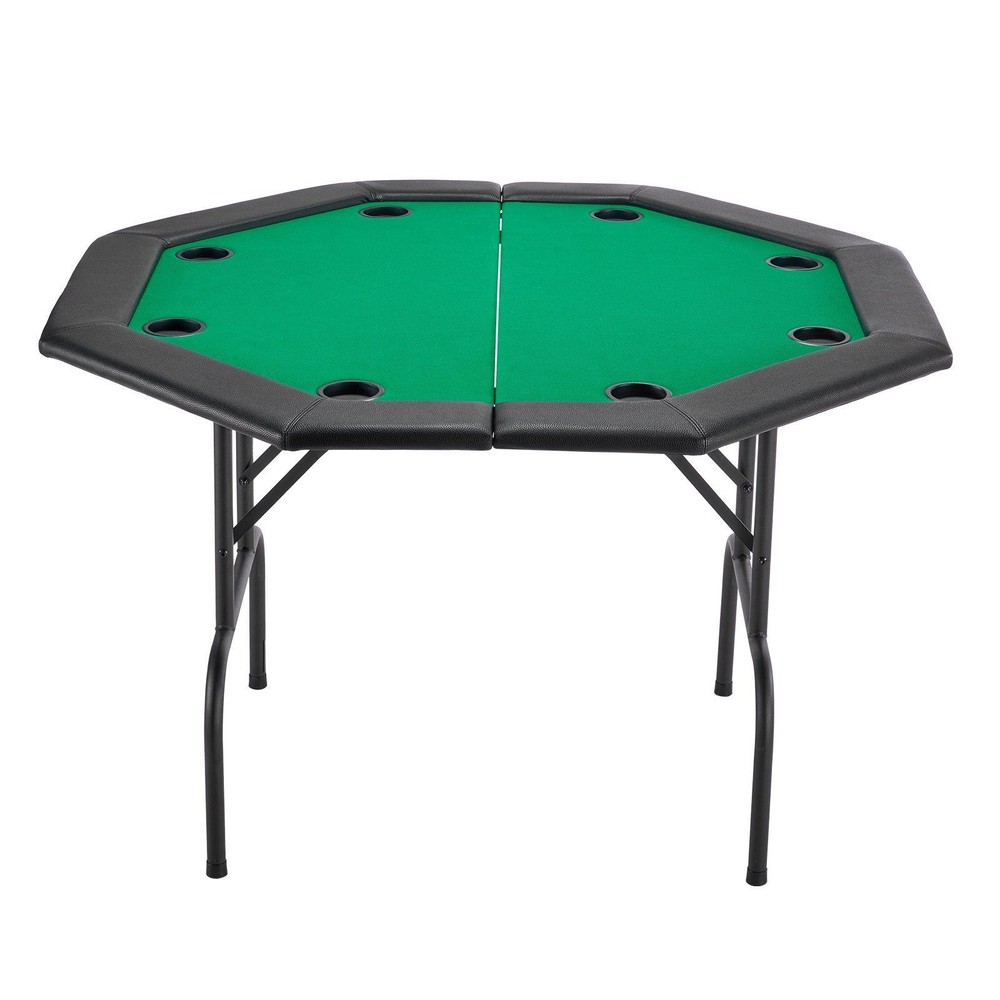 Multiplayer 48in Octagonal Folding Poker Table Ideal for Card Games