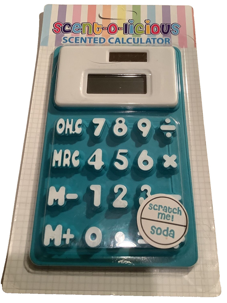 SCENT-O-LICIOUS Scented Calculators in multiple scents-Vintage, Silicone & Solar