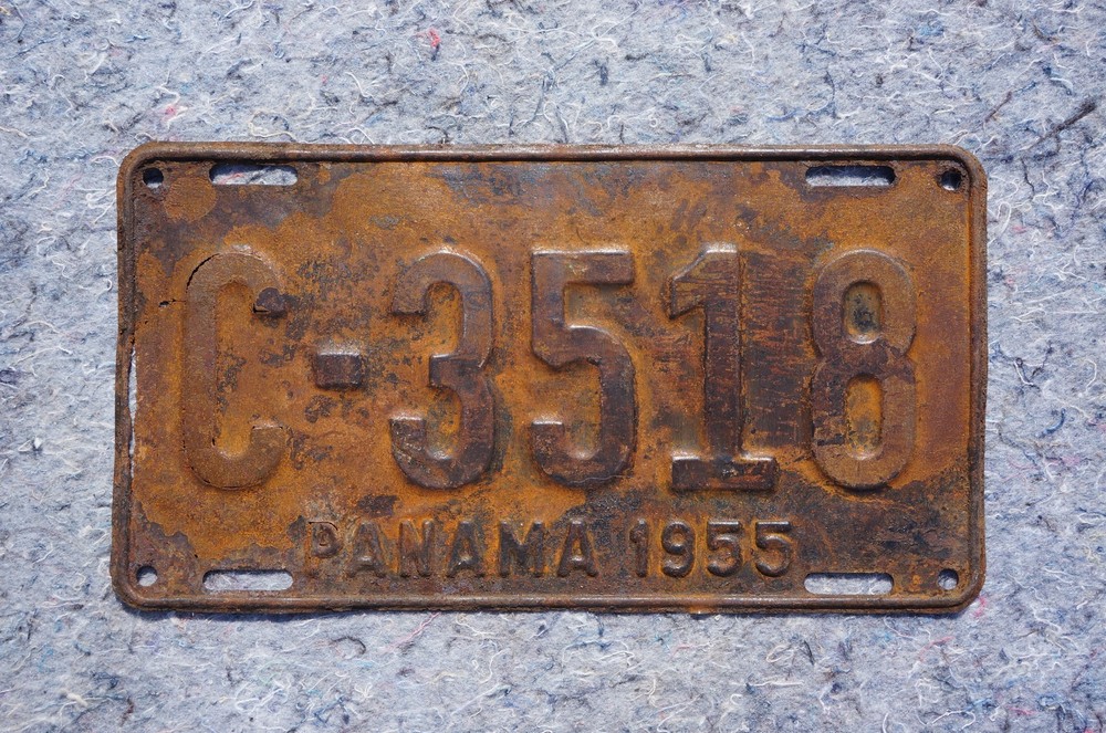 1955 PANAMA License Plate