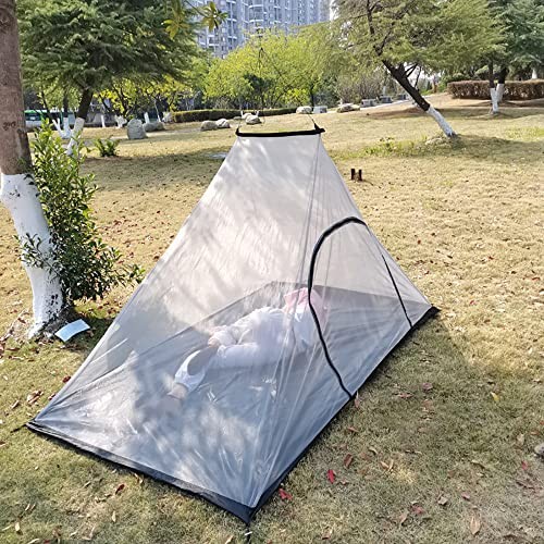 Mosquito Net with Bottom for Camping Bed Compact and Ultra-Light for Black