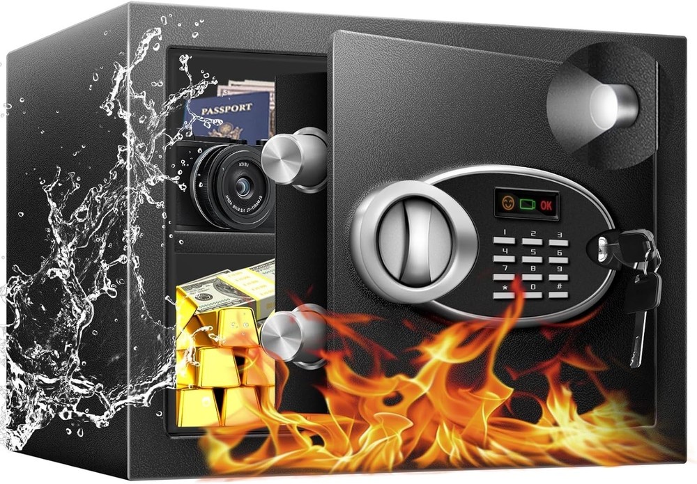 1.8 Cu Ft Safe Box W/ Fireproof Waterproof Documents Steel Security Personal