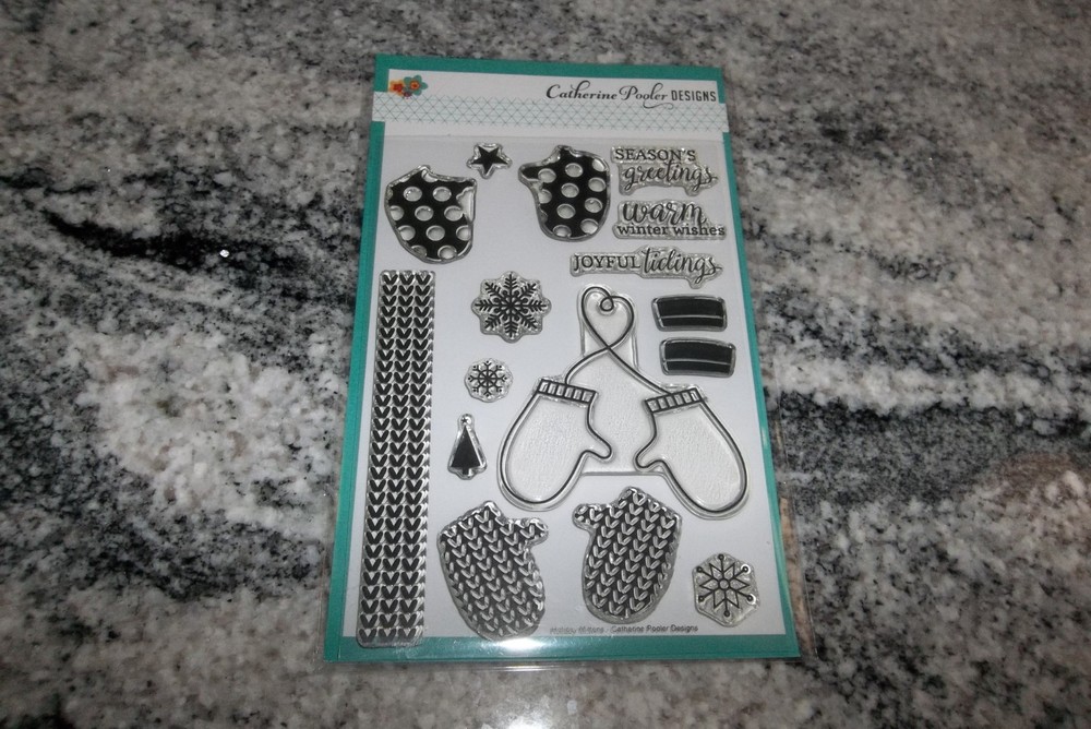 Catherine Pooler "Season's Greetings" Poly Stamp Set 16 pc.  New