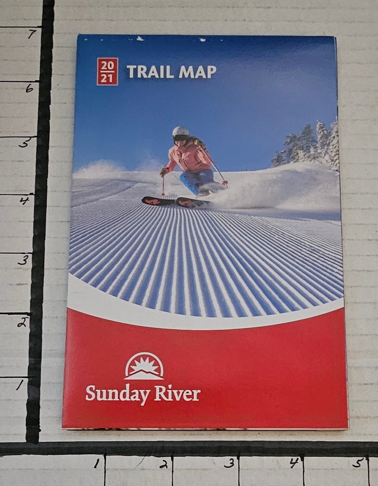 2020/21 SUNDAY RIVER SKI AREA TRAIL MAP.  MINT.