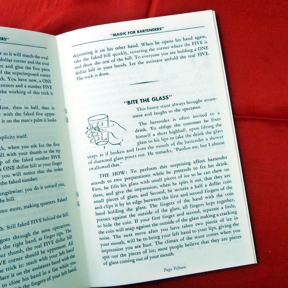 Magic For Bartenders Book - Easy To Do Magic Tricks, Learn 29 Simple Tricks