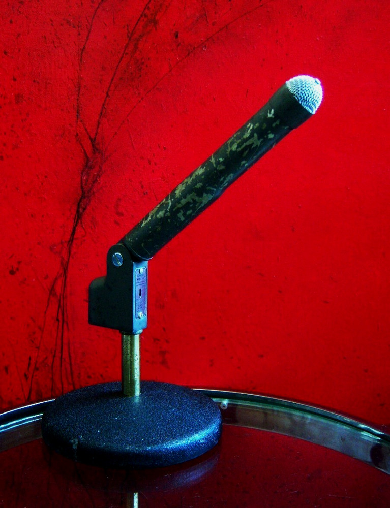 Vintage 1950s Electro Voice 654 dynamic microphone old prop display with stand 3