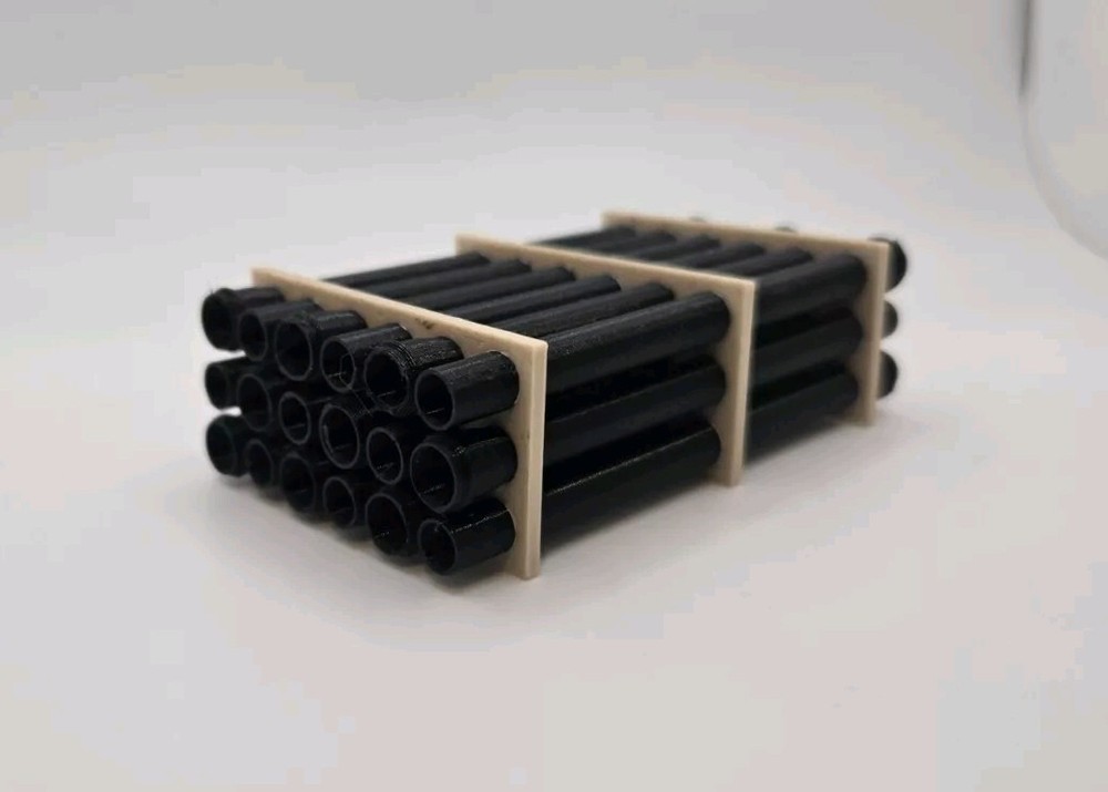 1/50 Scale 12" Black Pipe Trailer Load/Diorama Accessory
