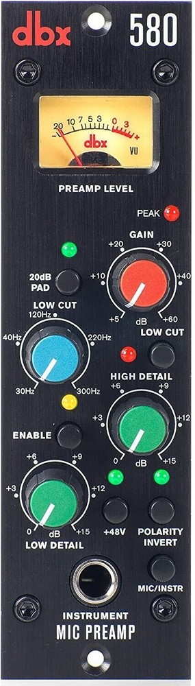 dbx 580 500 Series Microphone Preamp Premium Low Noise API 500 Module NEW
