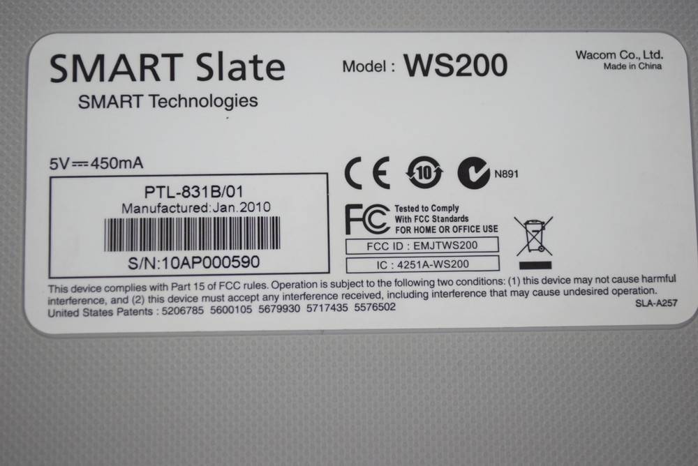 Smart Slate WS200 Graphic Tablet Pad With Pen