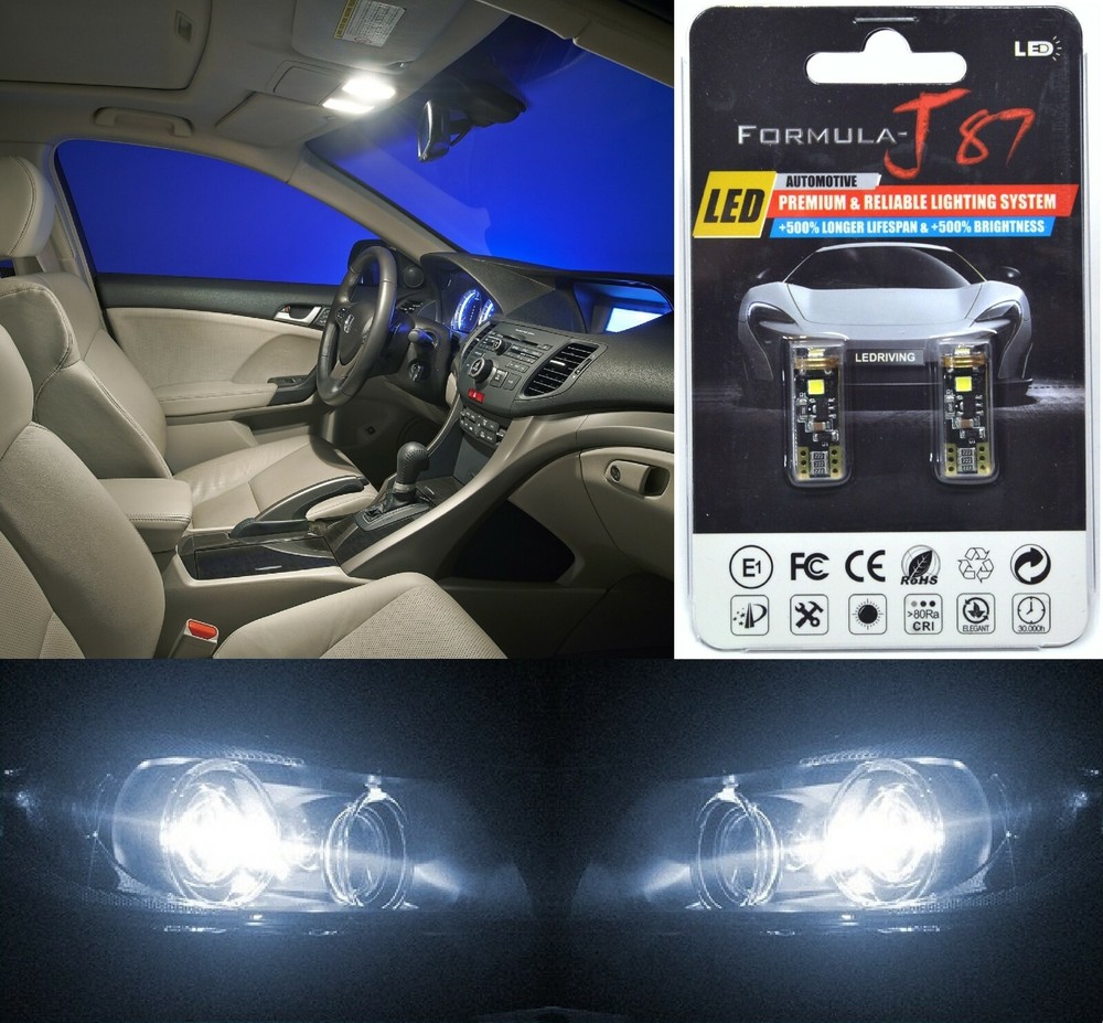 Canbus Error LED Light 168 White 5000K Two Bulbs License Plate Replace JDM Fit