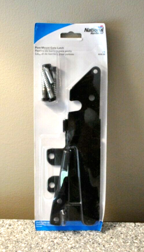 National Hardware National N199-158 Post Mounted Gate Latch 6" Black FAST SHIP