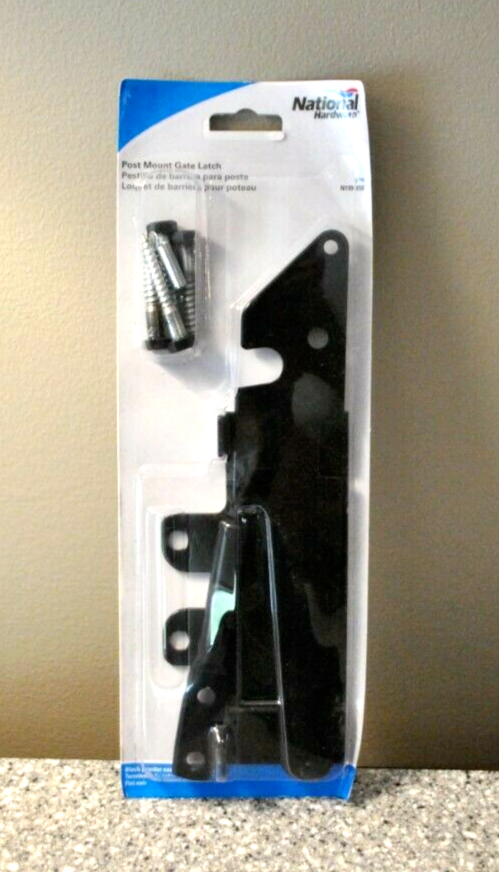 National Hardware National N199-158 Post Mounted Gate Latch 6" Black FAST SHIP