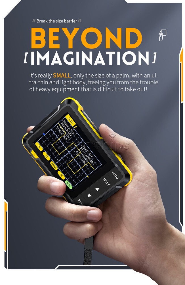FNIRSI DSO152 Handheld Small Oscilloscope Type C Portable Digital Oscilloscope
