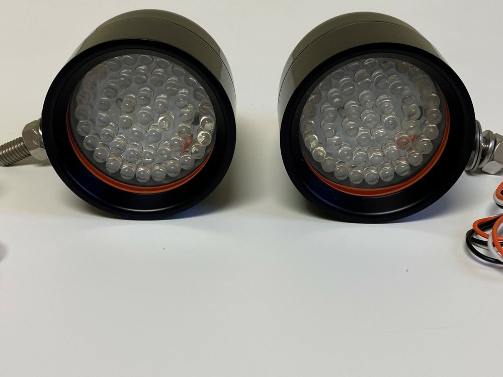 Custom Dynamics Billet Bullet with White LEDs Run/Turn - Black/Clear