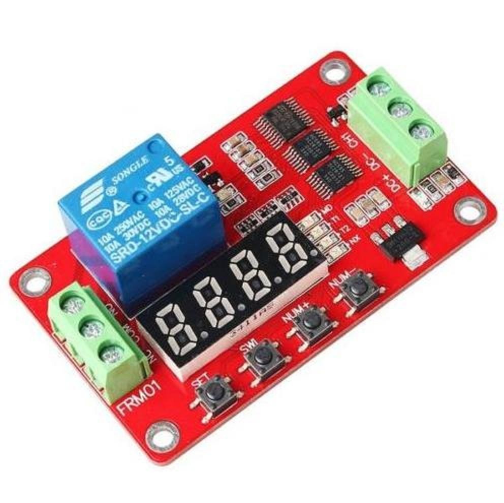 12V Relay FRM01 Module Cycle Timer Module Self-locking PLC Delay Multifunction