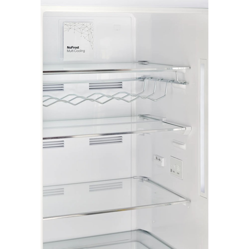 UNIQUE Classic Retro 12 cu. ft. Bottom Freezer Refrigerator - Marshmallow